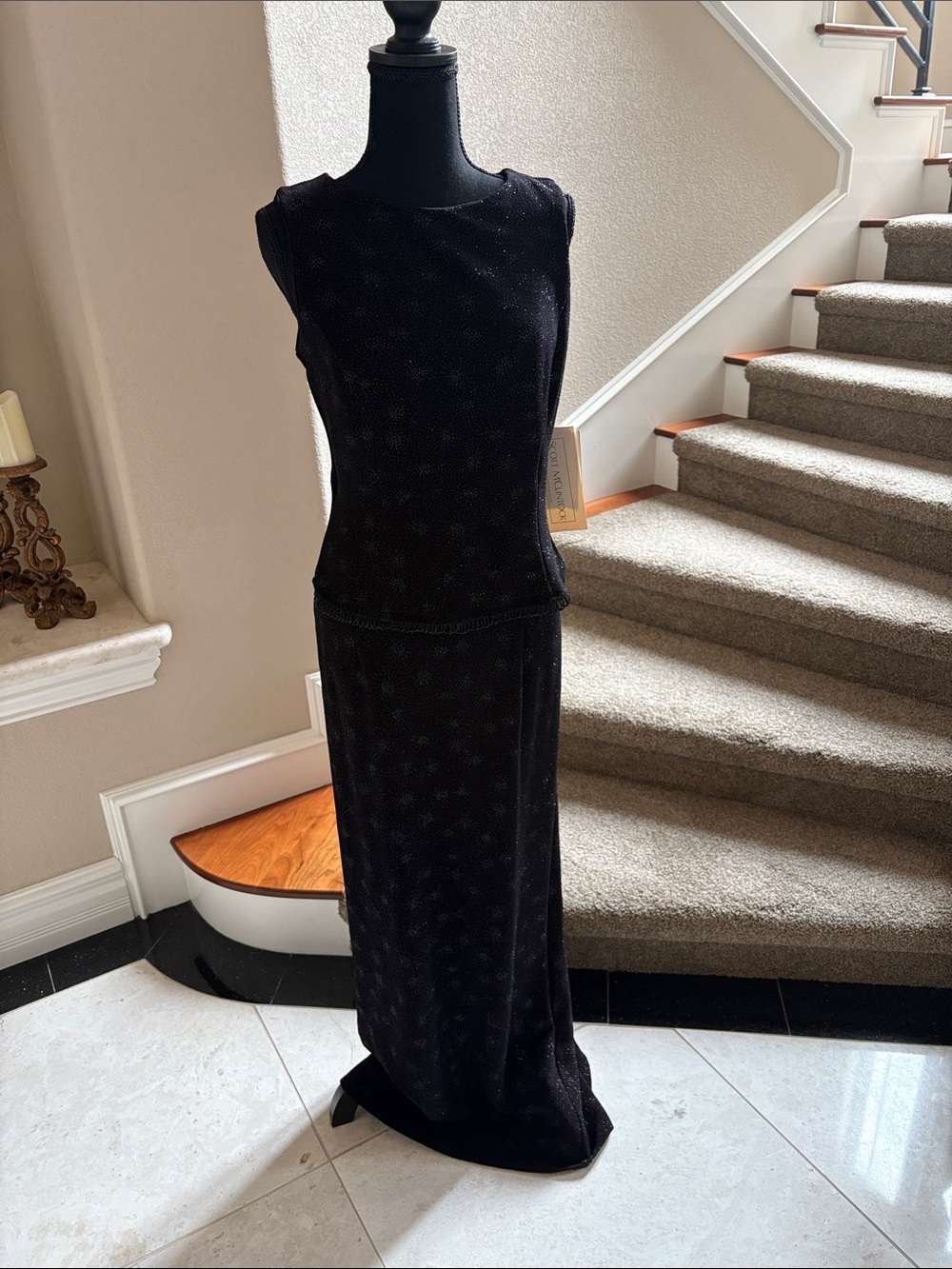 Scott McClintock Black Sleeveless Maxi Dress